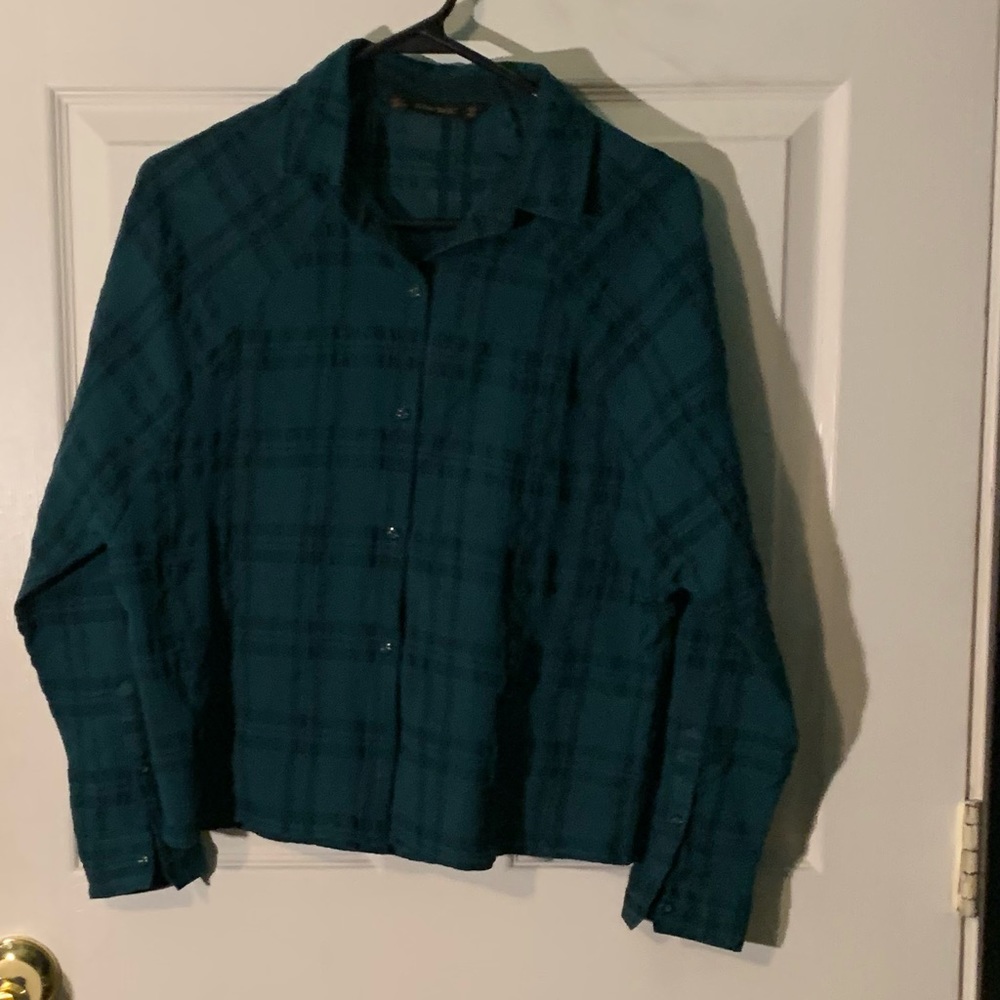 Zara Plaid Casual Button Down Shirt